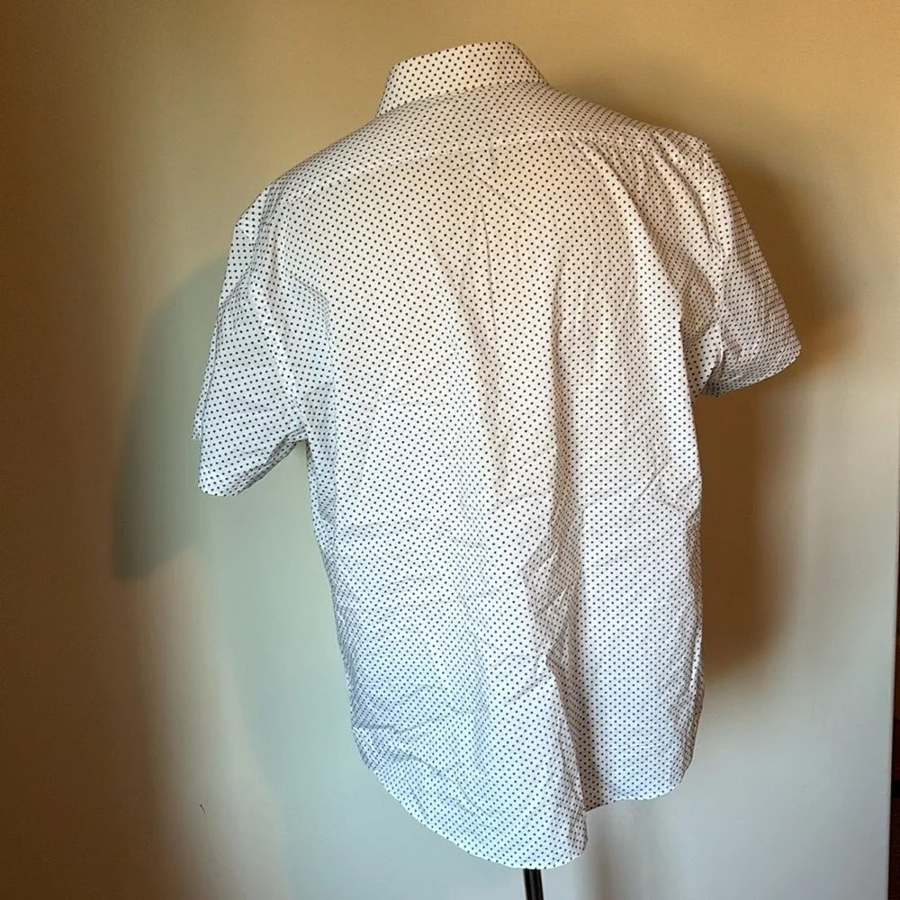 Lucky Brand Men's White Polka Dot Shirt Size XLarge - Picture 2 of 3